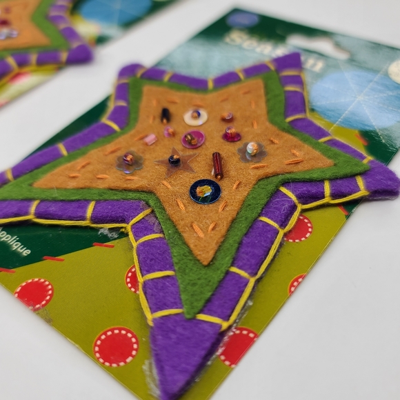 'Tis The Season Holiday Additions Star Iron-On Applique Set of 6 Star Iron-On - Picture 3 of 8